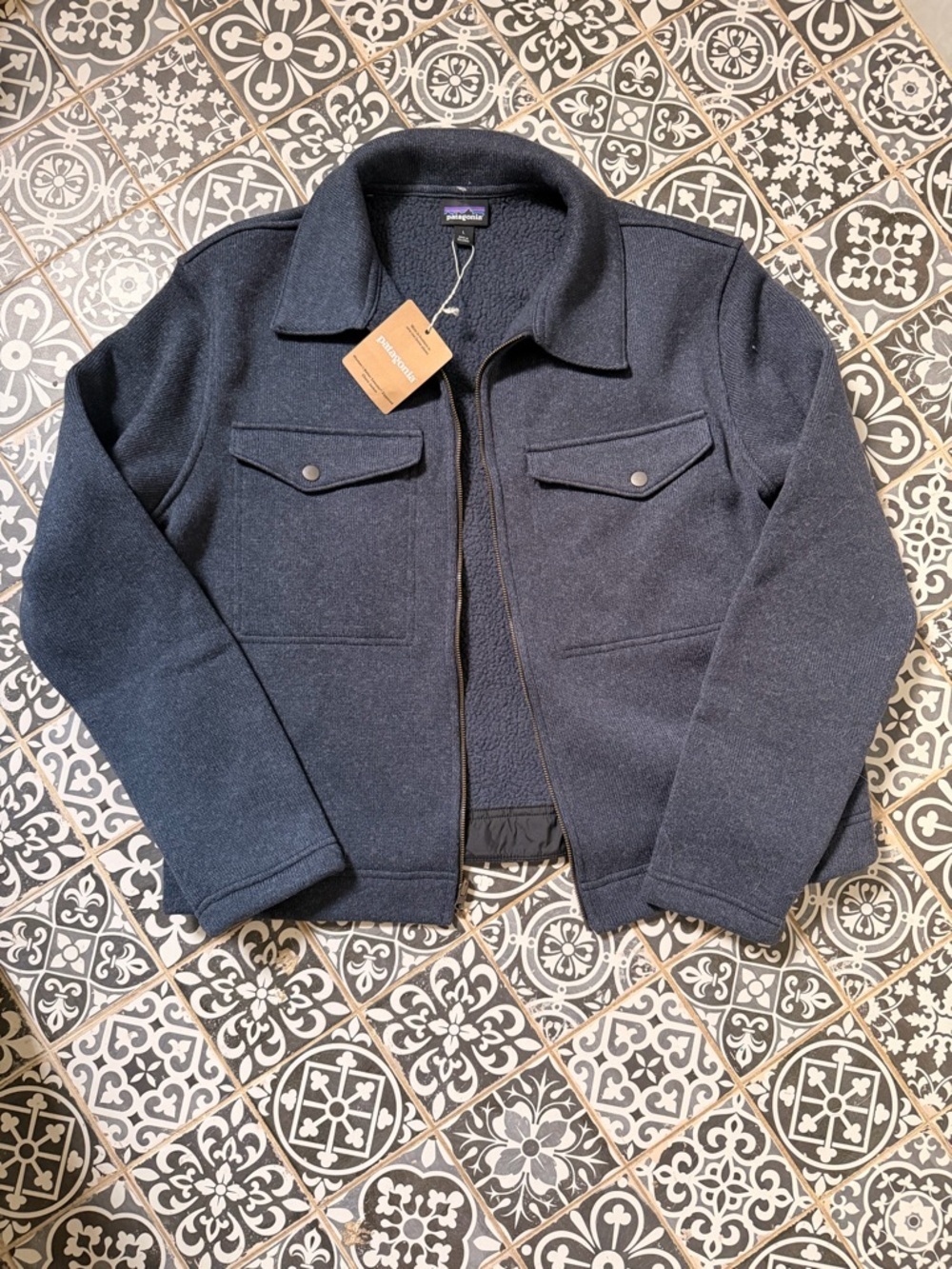 Patagonia Women's Better Sweater® Zippered Chore Jacket in Pitch Blue NWT